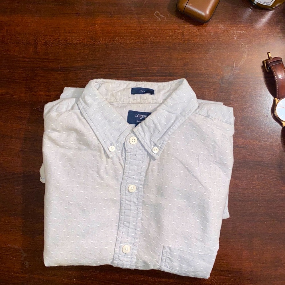 J. Crew Textured Button Down - image 4